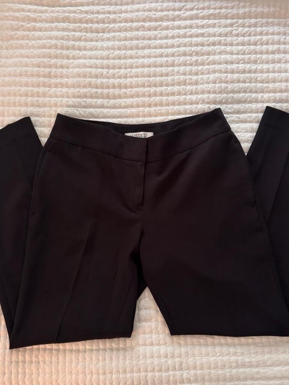 Kasper black straight-leg crepe pants- Size 8